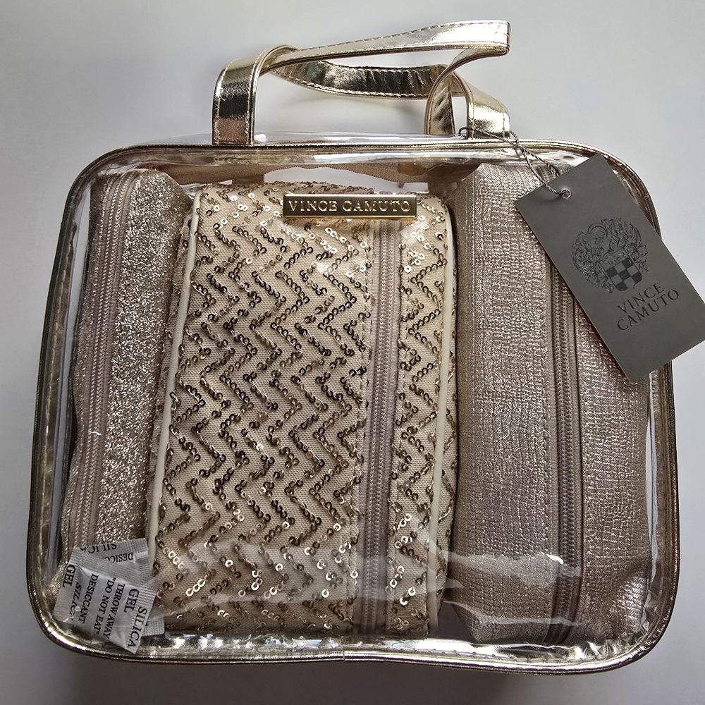 Vince Camuto 3 piece makeup bag set